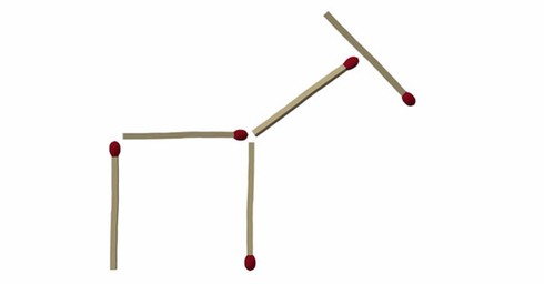 Di chuyển 1 que diêm để chú hươu quay sang trái - ảnh 1