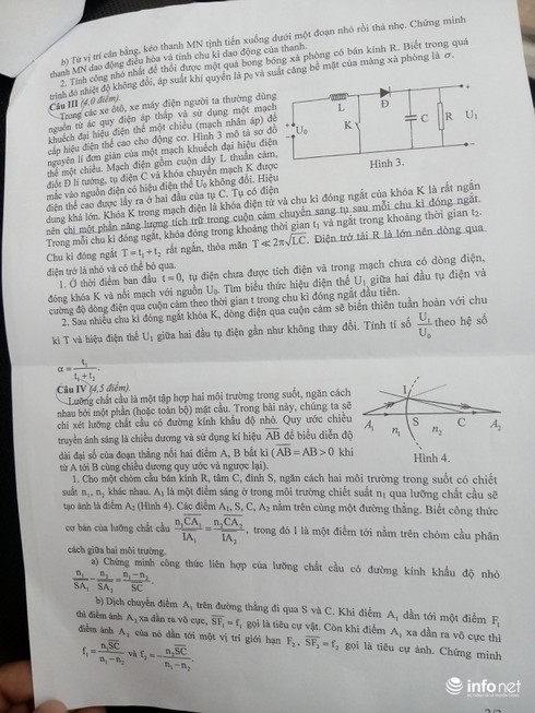 Đề thi học sinh giỏi quốc gia THPT 2016 ngày thứ 2 môn Toán, Lý, Sinh - ảnh 3