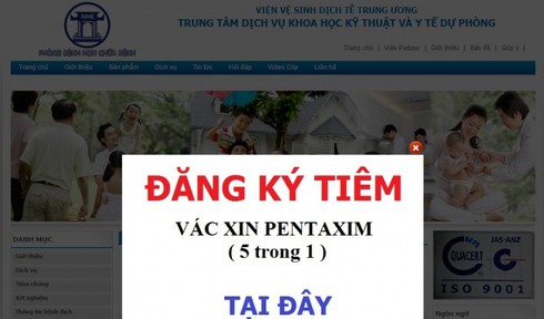 Từ 9h ngày 29/3 sẽ đăng ký qua mạng 2.500 liều vaccine dịch vụ Pentaxim - ảnh 1