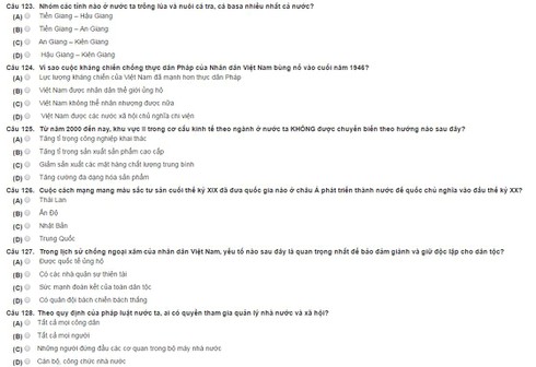 Bài thi thử phần thi khoa học xã hội kỳ thi Đánh giá năng lực - ảnh 5