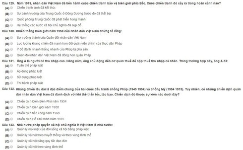 Bài thi thử phần thi khoa học xã hội kỳ thi Đánh giá năng lực - ảnh 6
