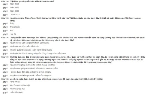 Bài thi thử phần thi khoa học xã hội kỳ thi Đánh giá năng lực - ảnh 7