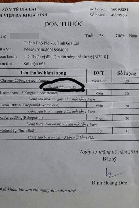 Nam bệnh nhân được yêu cầu… đặt thuốc vào âm đạo! - ảnh 1