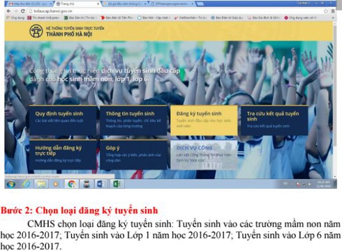 Hà Nội hướng dẫn cách đăng ký tuyển sinh trực tuyến đầu cấp - ảnh 1