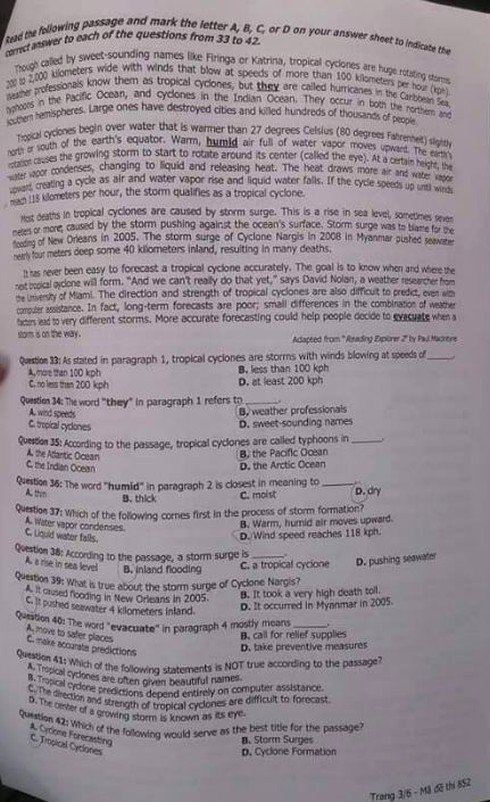 Đề thi tiếng Anh kỳ thi THPT quốc gia năm 2016 - ảnh 15