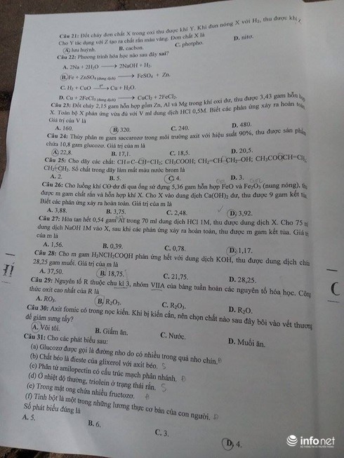 Đề thi môn Hóa học kỳ thi THPT quốc gia 2016 - ảnh 3