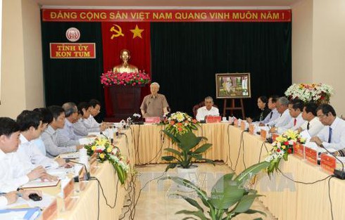 Tổng Bí thư Nguyễn Phú Trọng: Kon Tum có nhiều triển vọng đi lên - ảnh 2