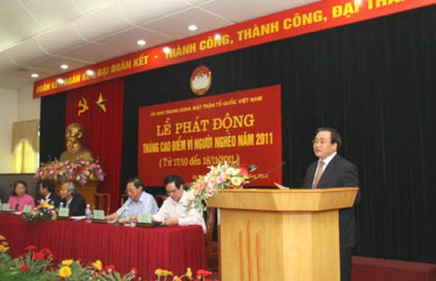 Đã quyên được 3.300 tỷ đồng ủng hộ người nghèo năm 2011