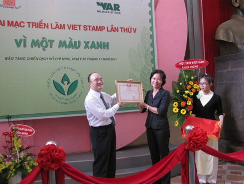 38 bộ sưu tập tem tham gia triển lãm Vì một màu xanh