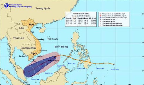 Bão số 7 gây biển động mạnh