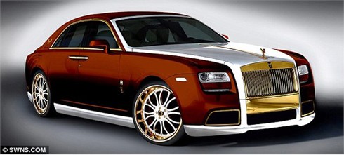 Trầm trồ ngắm Rolls-Royce Ghost mạ vàng 24-carat hàng triệu đô