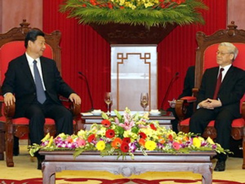 Các lãnh đạo Đảng, Nhà nước tiếp Phó Chủ tịch nước Trung Quốc Tập Cận Bình