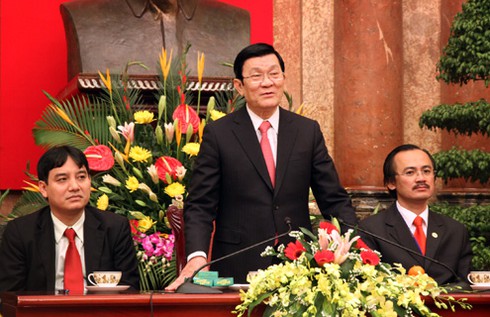 Chủ tịch nước tiếp đại biểu doanh nhân trẻ