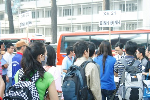 TP.HCM: Hàng ngàn sinh viên được tặng vé về quê ăn Tết