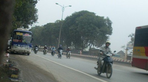 Xe dù lộng hành ngày cận Tết