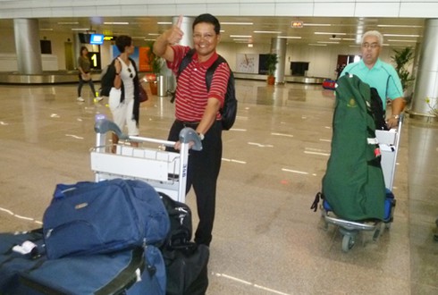 Xem chó nghiệp vụ `săn` ma tuý ở sân bay Đà Nẵng
