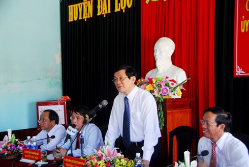 Chủ tịch nước kiểm tra xây dựng nông thôn mới tại Quảng Nam