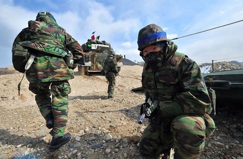 Chùm ảnh quân đội Hàn Quốc tập trận mùa đông thường niên