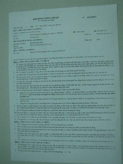 Môi giới xin việc lừa: Hợp đồng `móc túi` người lao động (Kỳ 2)