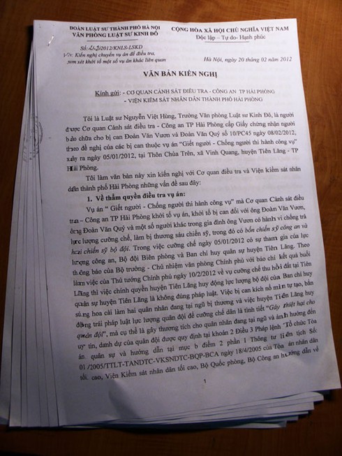 Vụ Tiên Lãng: Kiến nghị chuyển cơ quan điều tra quân sự?