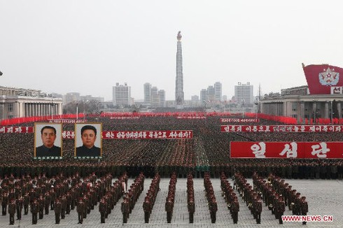 Triều Tiên rầm rộ tuần hành phản đối Hàn Quốc