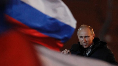 Hình ảnh nước Nga ăn mừng chiến thắng của Putin