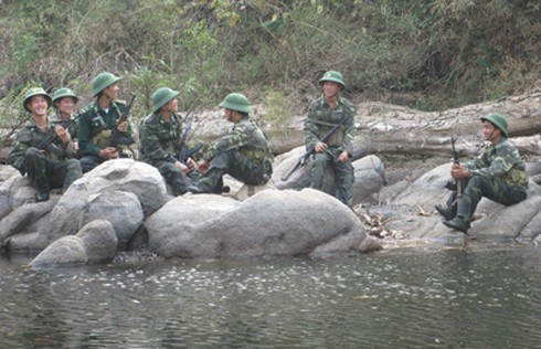 Học bảo vệ biên giới ở Trường Trung cấp Biên phòng 1