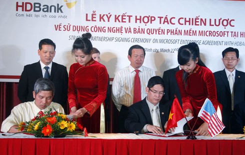 HDBank hợp tác với tập đoàn Microsoft