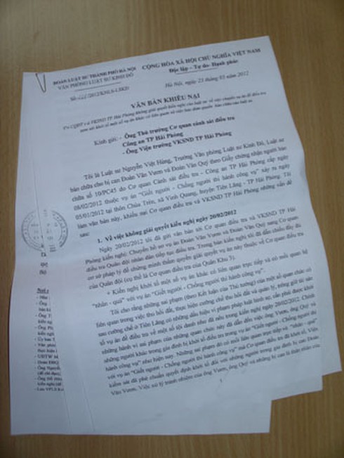 Cơ quan tiến hành tố tụng Hải Phòng lại vi phạm tố tụng?