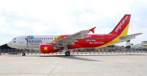 Máy bay VietJetAir mang biểu tượng mới của du lịch VN