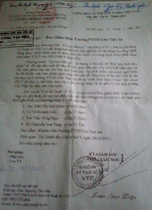 Phóng viên VTC bị thu phí tác nghiệp?