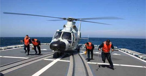 Chùm ảnh: Hải quân Nga -Trung tập trận trên biển