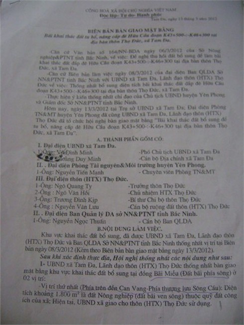 'Xẻ thịt' phòng tuyến Như Nguyệt: Huyện, xã, thôn 'bảo lãnh' (!?)