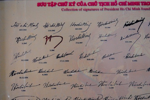 Chiêm ngưỡng chữ ký Hồ Chủ Tịch từ 1945 - 1969
