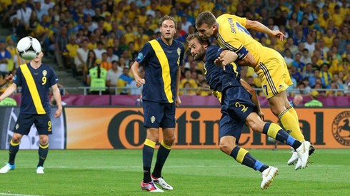 Ukraine 2 – 1Thụy Điển: Sheva đưa chủ nhà lên đầu bảng D