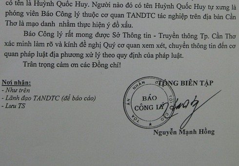 Phóng viên 'hù' chủ tịch quận sẽ bị phạt nặng