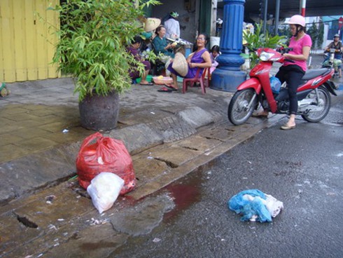 Hàng rong, họp chợ bủa vây con đường đẹp nhất TP.HCM