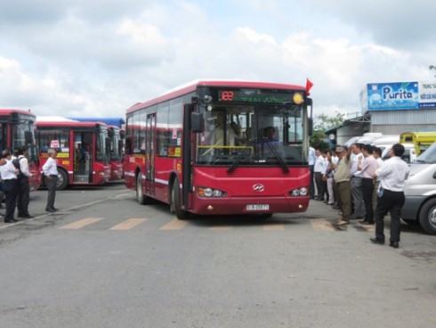 TP.HCM: Thêm 25 xe buýt hiện đại đi vào hoạt động