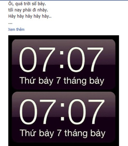 Giới trẻ thích thú với ngày độc: Thứ 7, ngày 7/7