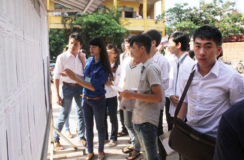 Hôm nay, gần nửa triệu thí sinh làm thủ tục thi cao đẳng
