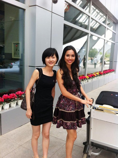 Hình ảnh đầu tiên của Hoàng My ở Miss World