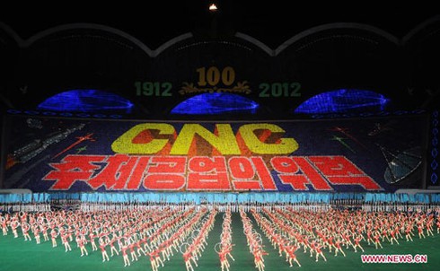 Triều Tiên thực hiện màn đồng diễn lớn nhất thế giới