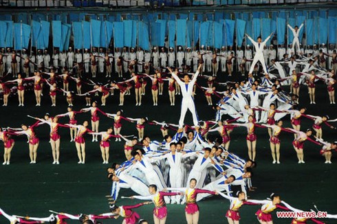 Triều Tiên thực hiện màn đồng diễn lớn nhất thế giới
