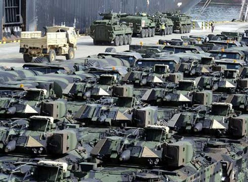 Xe tăng Mỹ, Hàn xếp hàng chờ tập trận
