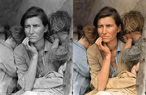 Biến ảnh đen trắng nổi tiếng thành ảnh màu