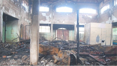 Cháy chợ ở Quảng Bình, thiêu rụi 20 gian hàng