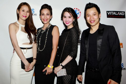 `Nữ hoàng nội y` Ngọc Trinh diện đầm đen dự tiệc ở Mỹ