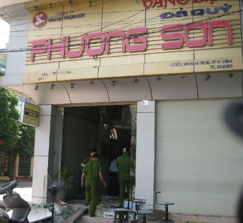 Nổ lớn tại tiệm vàng ở Thái Bình