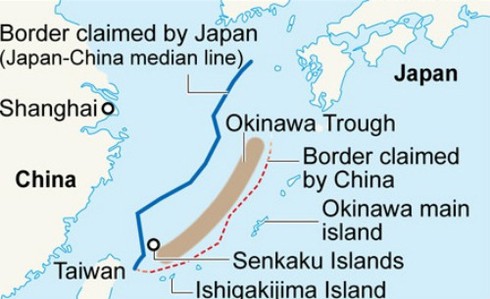 Trung Quốc đòi chủ quyền đến sát bờ biển Nhật Bản