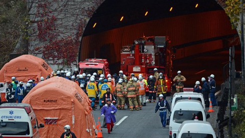 Nhật Bản: 9 người chết do sập đường hầm - ảnh 1